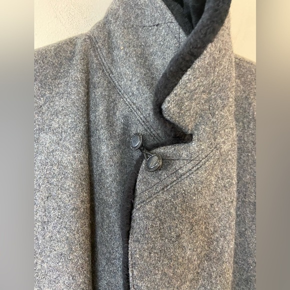 Men’s Vintage Outerwear Originals Tailored By Kenton Gray Wool Coat w/ Fur - Picture 4 of 12